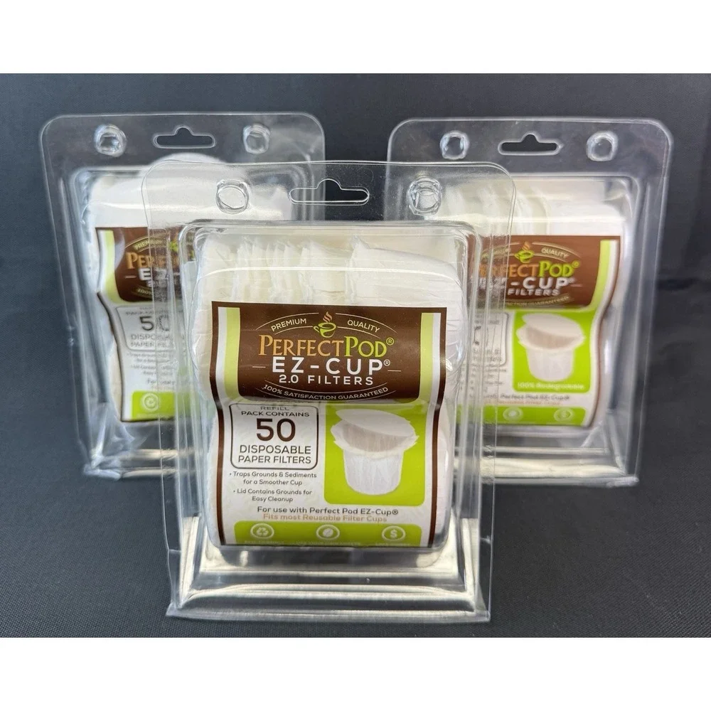 Lot Of 3 Perfect Pod Disposable Coffee Filters 50 Pieces Each